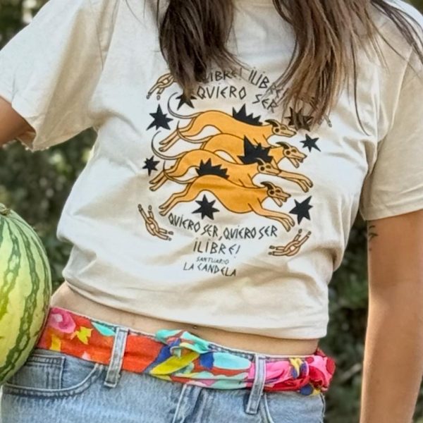 Camiseta Libre Quiero Ser by Nieves Gonzalez (Beige)